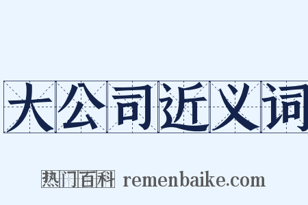 大公司近义词是什么意思的图片